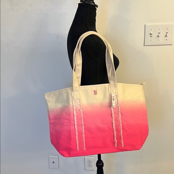 Victoria's Secret Pink and Cream Gradient Tote - Picture 1 of 8